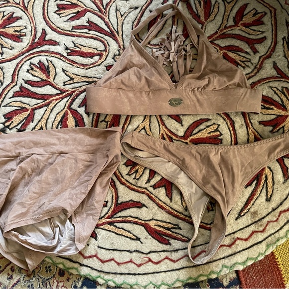 Goa Magic Swim Goa Magic Fashion Three Piece Bikini Set Tan Poshmark